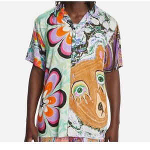 TF X MYFAWNWY CAMP SHIRT Teddy Fresh Size S